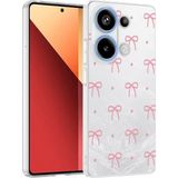 Ottonova Xiaomi Redmi Note 13 Pro 4g Kılıf Çiçek ve Fiyonk Desenli Kamera Yükseltili Nova Premium