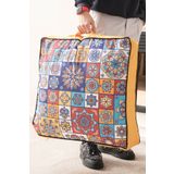 Ottoson Çok Amaçlı Yer Minderi Balkon Piknik Spor ve Dekoratif Kullanım Renkli Kare Puf 60x60