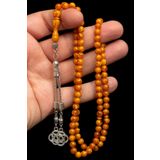 OTTOTESBİH Hediyelik Tesbih, 6mm Namaz Tesbihi, Beyrut Damla Kehribarı Tespih, 99luk Tespih