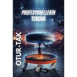 Otur-Tak Tamirci Sandalyesi ,Tamirci Taburesi , Göçükçü Taburesi , Pasta Cila Taburesi - Kırmızı