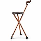 Oturaklı Katlanır Baston, Tabureli Yürüyüş Bastonu, 87-97 cm Ayarlanabilir 150 kg Kapasiteli, Kaymaz Ayaklı Ergonomik Tutamaklı Yaşlı Engelli Hasta Hac Umre Günlük Kullanım İçin Oturaklı Baston