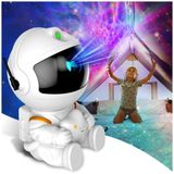 Oturan Astronot Galaksi Projektörü Gece Lambası, 7 Farklı Renk Nebula Işık Modu İle Gökyüzü Projektörü, Uzaktan Kumandalı, Ayarlanabilir Parlaklık, Yıldızlı Gökyüzü Projektörü Gece Lambası