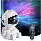 Oturan Astronot Galaksi Projektörü Gece Lambası - 7 Renk Nebula Işık Modu İle Gökyüzü Projektörü, Uzaktan Kumandalı, Ayarlanabilir Parlaklık, Çocuklar İçin Yıldızlı Gökyüzü Projektörü Gece Lambası