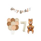 Oturan Ayi Retro Renk Doğum Günü Balon Set, 7