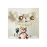 Oturan Kalp Folyolu Ayi Zincir Balon Set