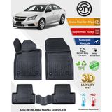 Oty Chevrolet Cruze 2008+2016 3D Havuzlu Paspas - Siyah