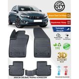Oty Fiat Egea Sedan 2015+ 3D Havuzlu Paspas - Siyah