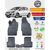 Oty Opel Corsa D 2006+2014 3D Havuzlu Paspas - Siyah