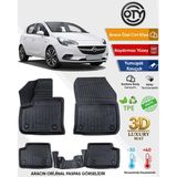 Oty Opel Corsa E 2014+2019 3D Havuzlu Paspas - Siyah