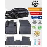 Oty Peugeot 3008 2017+2024 3D Havuzlu Paspas - Siyah