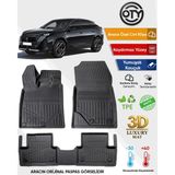 Oty Peugeot 3008 Elektrikli 2024+ 3D Havuzlu Paspas - Siyah