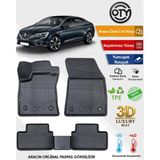 Oty Renault Megane 4 2016+2021 3D Havuzlu Paspas - Siyah