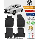 Oty Renault Symbol 2013+2018 3D Havuzlu Paspas - Siyah