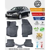 Oty Volkswagen Jetta 2008+2010 3D Havuzlu Paspas - Siyah