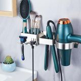 Oukimly Saç Kurutma Makinesi Tutucu Duvara Monte, Saç Aleti Düzenleyici, Banyo için Paslanmaz Çelik Fön Kurutma Tutacağı, Yapışkan Saç Düzleştirici Tutucu, Fiş Kancalı ve Saklama Bölmeli Saç Kurutma Makinesi