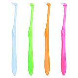 Ouligay 4 adet tutam diş fırçası püsküllü fırça ucu tutam konik Trim diş fırçası yumuşak boşluk diş fırçası ortodontik diş telleri için tek kompakt interdental interspace fırça detay temizliği için