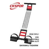 OULITE El Ayak Göğüs Yayı – 5 Çelik Yaylı Çok Fonksiyonlu Fitness ve Evde Spor Egzersiz Aleti