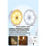 Ouptec Hareket Sensörlü LED Lamba Şarjlı Kablosuz Gece Lambası Koridor Dolap İçi Işık