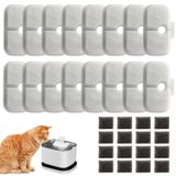OUPUSES Petlibro Dockstream Kedi Su Çeşmesi için 16'lı Paket Kedi Su Çeşmesi Yedek Filtre PLWF005/PLWF115/PLWF105, Yedek Ön Filtre Pompası Süngerleri ile Pet Su Çeşmesi Filtresi.