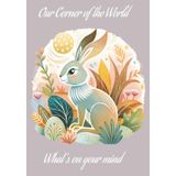 Our Corner of the World | Whats on your mind: Designed journal | Blank Notebook | Personal diary