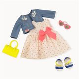 Our Generation Deluxe Heart Print Dress Bebek Giysi Takım