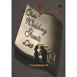 Our Wedding Guest List: Guided Organizer for a Stress-Free Celebration | Love is Kind and Patient 1 Corinthians 13 | 7x10 inch format, 100 pages | Christ centered planning