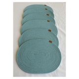 oushak Jüt Amerikan Servis Sofra Altlığı, Masa Dekoru Supla Oval Mint 30x40 6lı MİNT-30 x 40