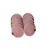 oushak Jüt Bardak Kupa Altlığı Açık Pembe 13cm 12li -