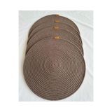 oushak Yuvarlak Amerikan Servis Sofra Altlığı, Masa Dekoru Supla Sepya 33cm 4lü Sepya-33 x 33