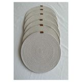 oushak Yuvarlak Supla Amerikan Servis Sofra Altlığı, Masa Dekoru Beyaz 33cm 6lı Beyaz-33 x 33