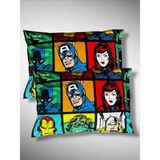 Out Marvel Baskılı % 100 Pamuk Kumaş 2 Adet Yastık Kılıfı 50X70 cm - Çok Renkli