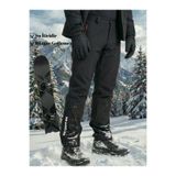 OUTDO Kışlık İçi Polarlı İthal Softshell Rüzgar Geçirmez Su İticidir Reflektörlü Erkek Pantolon Siyah