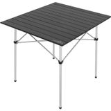 Outdoor Alüminyum Katlanabilir Kamp ve Piknik Masası, 72x70x70 cm, 1370 gr, 35 kg Taşıma Kapasitesi, Omuz Askılı Taşıma Çantası ile, Su Geçirmez Üst Yüzey, Hafif ve Dayanıklı, Türkiye Menşeili (Siyah)