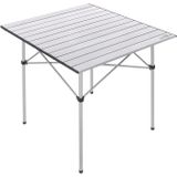 Outdoor Alüminyum Katlanabilir Kamp ve Piknik Masası, 72x70x70 cm, 2700 gr, 35 kg Taşıma Kapasitesi, Omuz Askılı Taşıma Çantası ile, Su Geçirmez Üst Yüzey, Hafif ve Dayanıklı, Türkiye Menşeili (Gümüş)