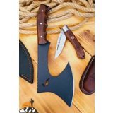 Outdoor Balta Kamp Piknik Çakısı Bıçağı Ceviz Ağaç Sap Kılıflı (Outlz-01)