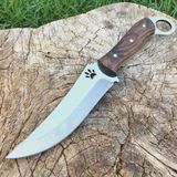 OUTDOOR DÖVME ÇELİK KAMP_AV BIÇAĞI CEVİZ SaPLI%100 EL İŞÇİLİĞİ + DERİ KILIF