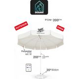 Outdoor Havuz Bahçe 2 Metre 10 Telli Krem Şemsiye + Bidon