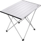 Outdoor Katlanabilir Alüminyum Kamp ve Piknik Masası, 56X41X45 Cm, 1370 Gr, 18 kg Taşıma Kapasitesi, Omuz Askılı Çanta ile (Gri) - Polyester - 004-Toprak