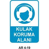 Outdoor One Kulak Koruma Alanı Kadın Figürlü Iş Güvenliği Uyarı Levhası 1 Adet Pvc 21 x 29CM
