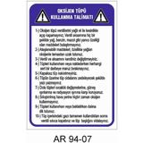 Outdoor One OKSİJEN TÜPÜ KULLANMA TALİMATI İŞ GÜVENLİĞİ UYARI LEVHASI 1 ADET PVC 21 X 29CM