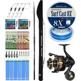 Outdoor Profesyonel Olta Seti Okuma Obsidian Super Light Tele Surf 420CM 100-220GR 5 Parça Olta Kamışı&okuma Tesoro 8000PA Olta Makinesi - 0,10 mm - 300 m