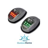 outdoormarine 12m, LED 12V İskele / Sancak Feneri Takım (Krome), Seyir Feneri