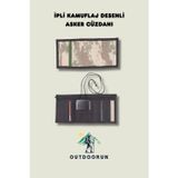 Outdoorun İpli Kamuflaj Desenli Asker Cüzdanı
