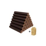 Outdoven Ecolog Katkısız Sıkıştırılmış %100 Kayın Briket Şömine Ve Kamp Odunu - 20Kg