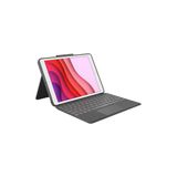 (Outlet) Logitech Combo Touch 10.2" İpad 7. 8. Ve 9. Nesil İle Uyumlu Çok Yönlü Türkçe Klavyeli Kılıf, Gri 920-009995 Teşhir