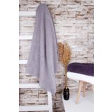 Outlet%100 Pamuk 75x140 Jakarlı Banyo Havlusu GRİ