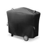 Outspark Weber Q2000, Q2200, Q2400, Q300, Q320, Q3000, Q3000, Q3200 Serisi Gazlı Izgaralar, Yansıtıcı Sapanlar ve Saplı Taşınabilir Barbekü Izgara Kapağı, 600D