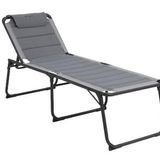 Outwell Samoa Premium Ultra Konforlu 5 Pozisyonlu Katlanır Şezlong Grey