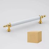 Ovacık 128 Mm Gold Altın 10 Adet Beyaz Metal Kulp Mobilya Çekmece Dolap Kapak Kulpu Kulbu Kulpları