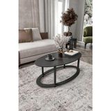 Oval 2 Katlı Ahşap Orta Sehpa Modern Oturma Odası ve Salon Için Dekoratif Şık Tasarım Kullan
